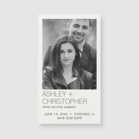 ミニマルモダン結婚救Photo Magnet (正面)