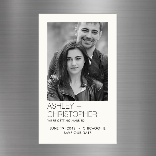 ミニマルモダン結婚救Photo Magnet