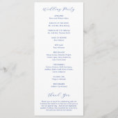 ミニマルモダン結婚Cobalt Blue プログラム (裏面)