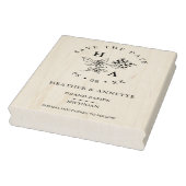 ミニマルモダン結婚Wilflowers Bunchイニシャル ラバースタンプ (スタンプ)