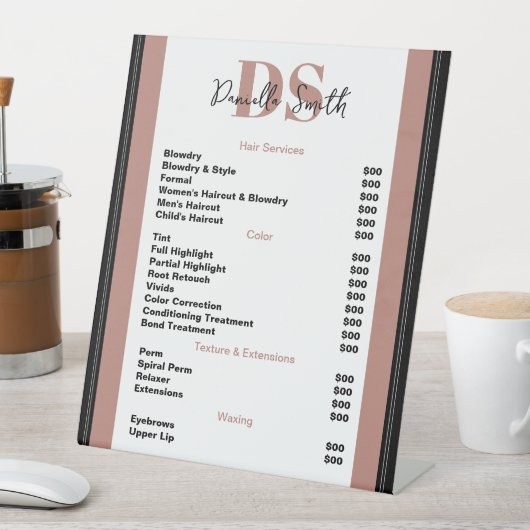 ミニマルモダン美容師 台座サイン (インサイチュ)