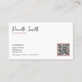 ミニマルモダン美容師QRコード 名刺 (裏面)