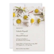 ミニマルモダン自然ホワイト結婚デイジー