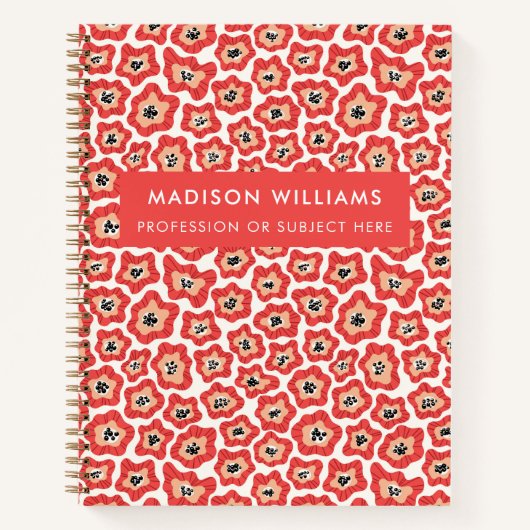 ミニマルモダン花手帳 ノートブック (正面)