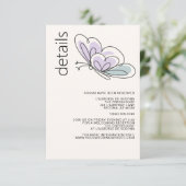 ミニマルモダン薄紫とダスティブルーバタフライ エンクロージャーカード (スタンド正面)