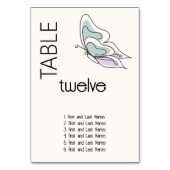 ミニマルモダン薄紫とダスティブルーバタフライ テーブルナンバー (正面)