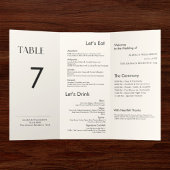 ミニマルモダン表結婚番号メニュー