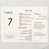 ミニマルモダン表結婚番号メニュー (正面)