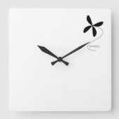 ミニマルモダン角壁時計 スクエア壁時計 (正面)