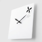 ミニマルモダン角壁時計 スクエア壁時計 (傾斜)