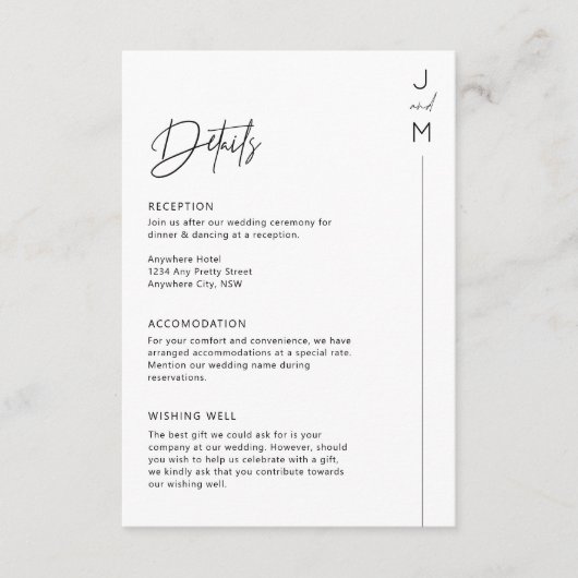 ミニマルモダン詳細エンクロージャカード エンクロージャーカード (正面)