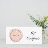 ミニマルモダン赤面サロンスパ贈与証 (スタンド正面)