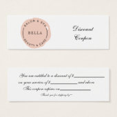 ミニマルモダン赤面サロン及びスパ割引カード (正面&裏面)