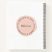 ミニマルモダン赤面サロン及びスパ ノートブック (裏面)