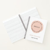 ミニマルモダン赤面サロン及びスパ ノートブック (内部)