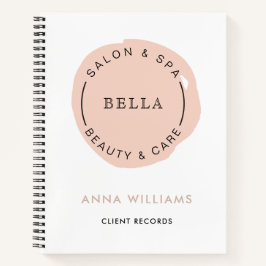 ミニマルモダン赤面サロン及びスパ ノートブック