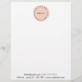 ミニマルモダン赤面サロン及びスパ レターヘッド