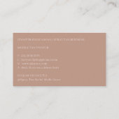 ミニマルモダン赤面スプレータン体スキンケア 名刺 (裏面)