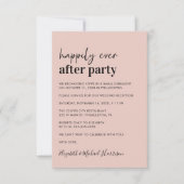 ミニマルモダン赤面ピンクのウェディングレセプション 招待状 (正面)