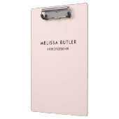 ミニマルモダン赤面ピンクのクリップボード クリップボード (左)