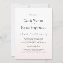 ミニマルモダン赤面ピンクフェードシック結婚ズ