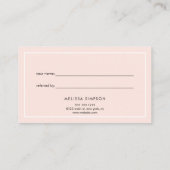 ミニマルモダン赤面ピンク紹介 紹介カード (裏面)