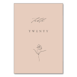 ミニマルモダン赤面ファインアート結婚フローラ テーブルナンバー