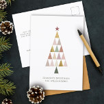 ミニマルモダン赤面金ゴールドシンプルクリスマスツリー シーズンポストカード<br><div class="desc">ミニマルなクリスマスをお祈り！🌟私たちの赤面のクリスマスツリーモダンカーフェイクドで暖かい願いを送信する。楽しシンプルい季節の優雅さ。ホリデー応援をスタイルで展開！🎄 #MinimalistHolidayCard #FestiveGreetings</div>