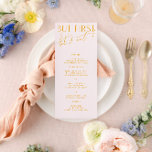 ミニマルモダン赤面PInkと黄結婚色のメニュー メニュー<br><div class="desc">「明るい」の結婚式招待状・コレクションに合わせて設計。詳細を変更すクリックるには、「詳細」。文字を移動したり、サイズ、フォント、色を変更するには、「デザインツールを使クリック用して編集」を使用する。このページのコレクションリンクを表示して、この美しいデザインで一致するすべてのアイテムを表示する。</div>