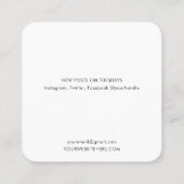 ミニマルモダン造園ガーデンデザインスクエア スクエア名刺 (裏面)