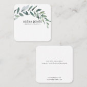 ミニマルモダン造園ガーデンデザインスクエア スクエア名刺 (正面/裏面)