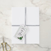 ミニマルモダン野結婚緑 ギフトタグ (より糸付き)