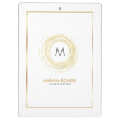 ミニマルモダン金ゴールドグリッター円 クリップボード (裏面)