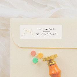 ミニマルモダン金ゴールドボーエレガントタイポグラフィファミリー ラベル