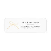 ミニマルモダン金ゴールドボーエレガントタイポグラフィファミリー ラベル (正面)