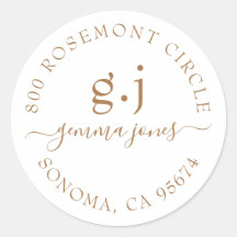 ミニマルモダン金ゴールドモノグラムスクリプト名