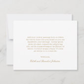 ミニマルモダン金ゴールド結婚ズ サンキューカード (裏面)