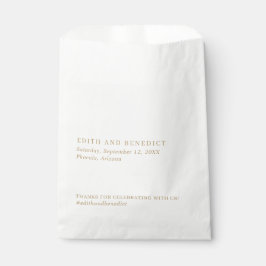 ミニマルモダン金ゴールド結婚ズ フェイバーバッグ