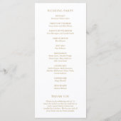 ミニマルモダン金ゴールド結婚ズ プログラム (裏面)