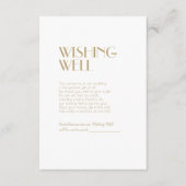 ミニマルモダン金ゴールド結婚デコの願い井戸 エンクロージャーカード (正面)