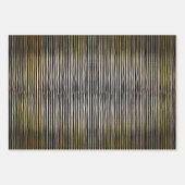 ミニマルモダン金ゴールド60歳の誕生日パーティー ラッピングペーパーシート (正面3)