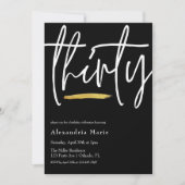 ミニマルモダン金ゴールド 招待状 (正面)