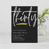 ミニマルモダン金ゴールド 招待状 (スタンド正面)