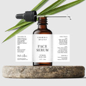 ミニマルモダン顔血清ボトルラッパー製品 ラベル