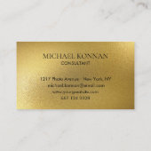 ミニマルモダン高級金ゴールド 名刺 (裏面)