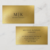 ミニマルモダン高級金ゴールド 名刺 (正面/裏面)