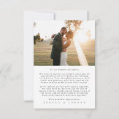 ミニマルモダン2写結婚真サンキューカード サンキューカード (裏面)