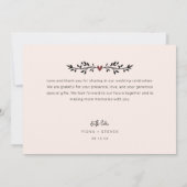 ミニマルモダン2枚の写真結婚の サンキューカード (裏面)