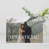 ミニマルモダン3枚写真ウェディングエロープメント 案内状 (スタンド正面)