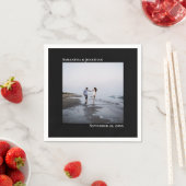 ミニマルモダン・エレガンス結婚ブラックの写真 スタンダードカクテルナプキン (インサイチュ)